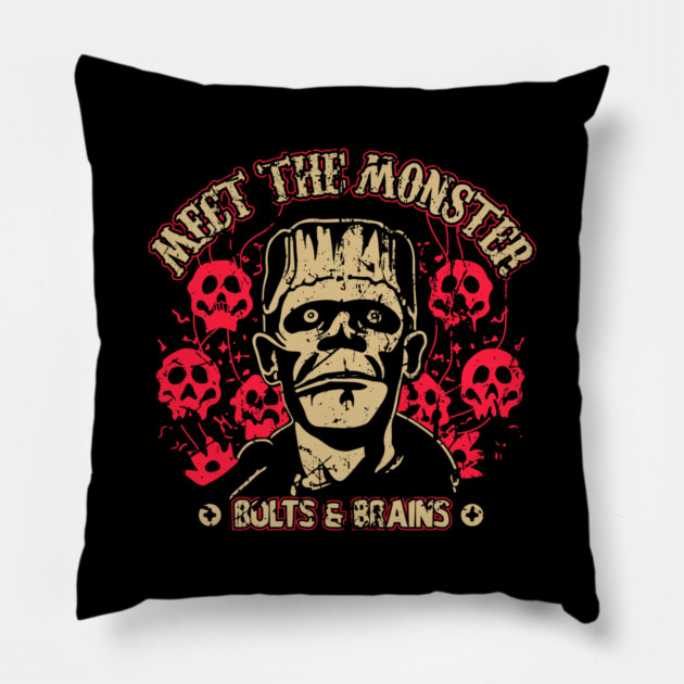 MEET THE MONSTER Pillow by artslaves