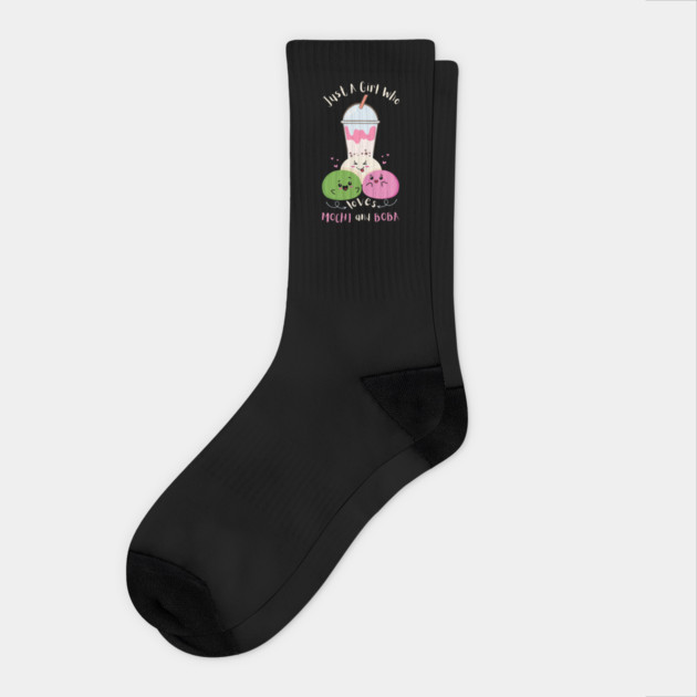 Just A Girl Who Loves Mochi And Boba Socks by The WYLD Tribe