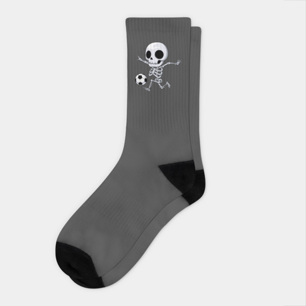 Bony Boots: The Skeleton Soccer Star Socks by GoshWow®