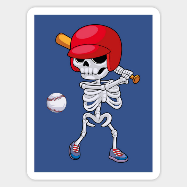 Skeleton Baseball: A Home Run from the Afterlife Magnet by GoshWow®