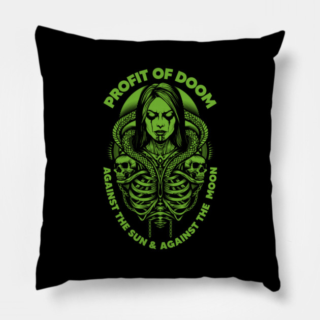 PROFIT OF DOOM Pillow by artslaves