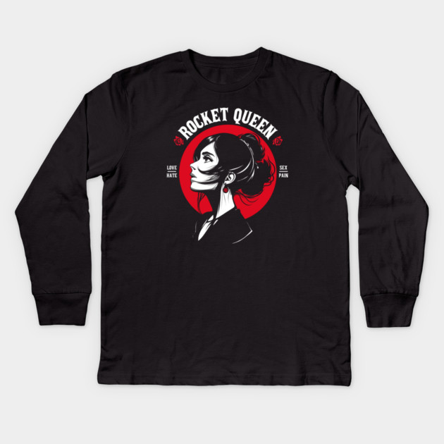 ROCKET QUEEN Kids Long Sleeve T-Shirt by artslaves