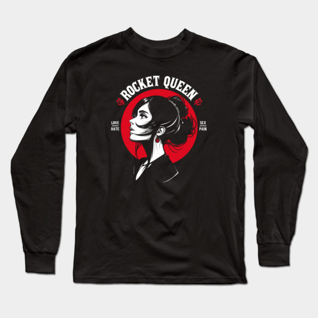 ROCKET QUEEN Long Sleeve T-Shirt by artslaves