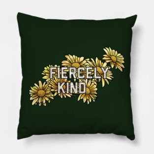 Fiercely Kind Yellow Daisies Pillow