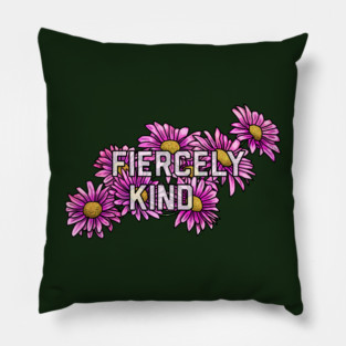 Fiercely Kind Pink Daisies Pillow