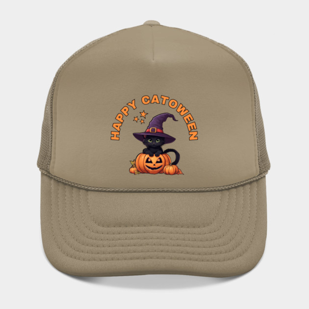 Happy Catoween Black Kitten Cat and Pumpkins Cheeky Witch® by Cheeky Witch