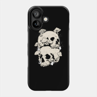 Mushroomed Minds: The Fungi Skull Takeover Phone Case