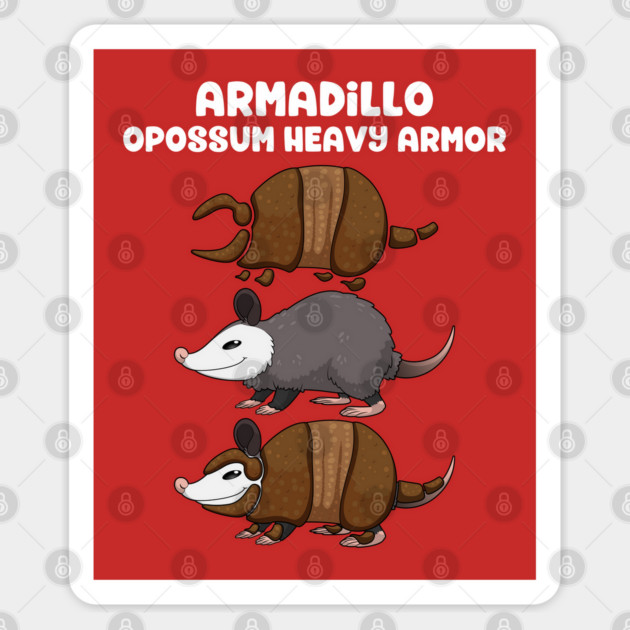 Possumadillo: The Ultimate Armor Fusion Sticker by GoshWow®