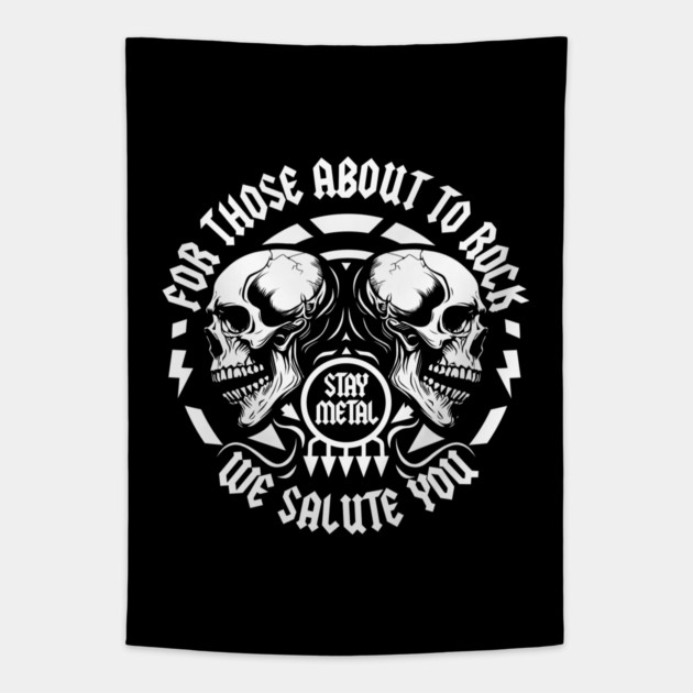 FOR THOSE ABOUT TO ROCK Tapestry by artslaves