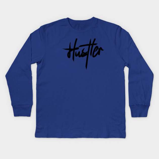 HUSTLER Kids Long Sleeve T-Shirt by artslaves