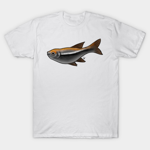 Fish - Tetras - Black Tetra T-Shirt by Jen's Dogs Custom Gifts and Designs