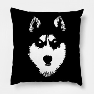 Husky Negative Space Pillow