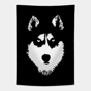 Husky Negative Space Tapestry