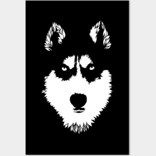 Husky Negative Space Posters and Art