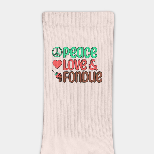 Retro Peace, Love, Chocolate Fondue by HolidayBug