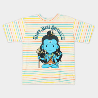 Lord Shiva in Lotus Pose Kids T-Shirt