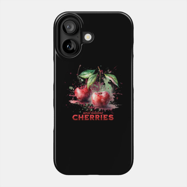 Watercolor Cherries Phone Case by HolidayBug