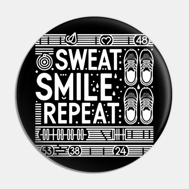 Sweat Smile Repeat Pin by Frank Ring