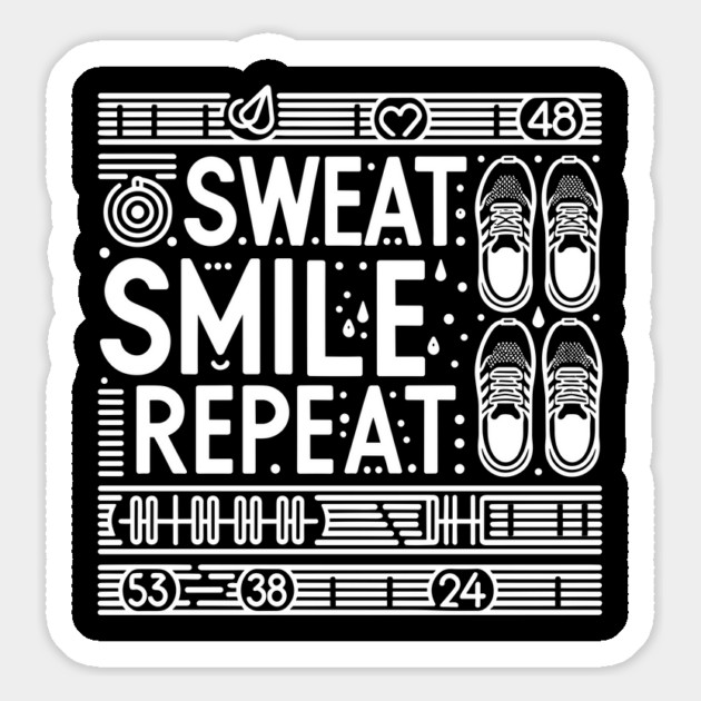 Sweat Smile Repeat Magnet by Frank Ring
