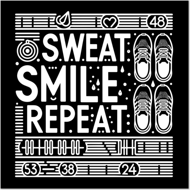 Sweat Smile Repeat Wall Art by Frank Ring