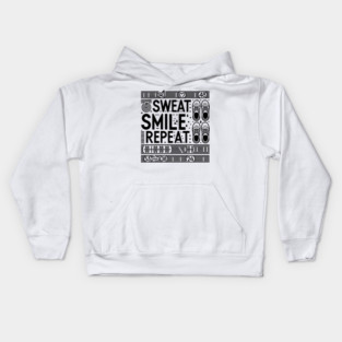 Sweat Smile Repeat Kids Hoodie