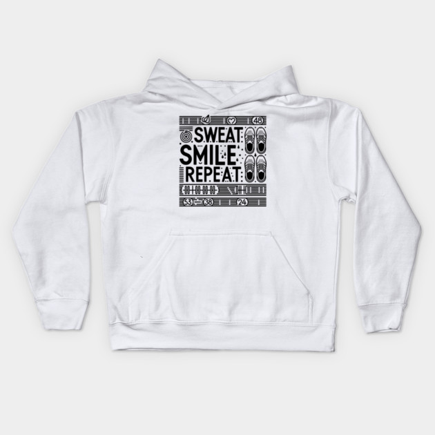 Sweat Smile Repeat Kids Hoodie by Frank Ring