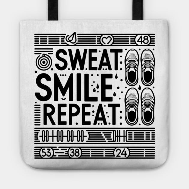 Sweat Smile Repeat Tote by Frank Ring