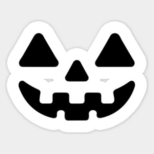 Jack o Lantern Pumpkin Face Sticker