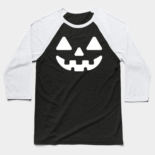 Jack o Lantern Pumpkin Face Baseball T-Shirt by Frank Ring