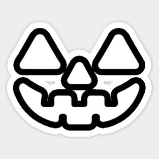 Jack o Lantern Pumpkin Face Sticker