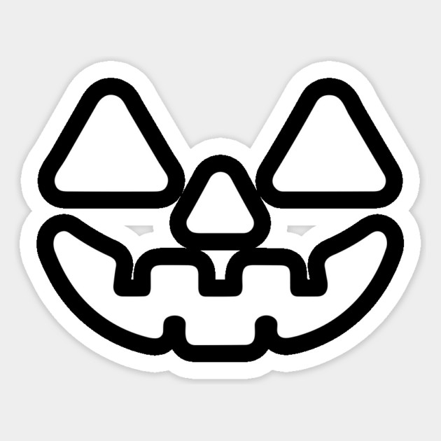 Jack o Lantern Pumpkin Face Sticker by Frank Ring