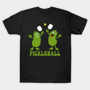 Funny Pickleball Dill Pickle Characters T-Shirt