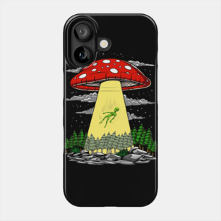 Magic Mushrooms Alien Abduction Phone Case
