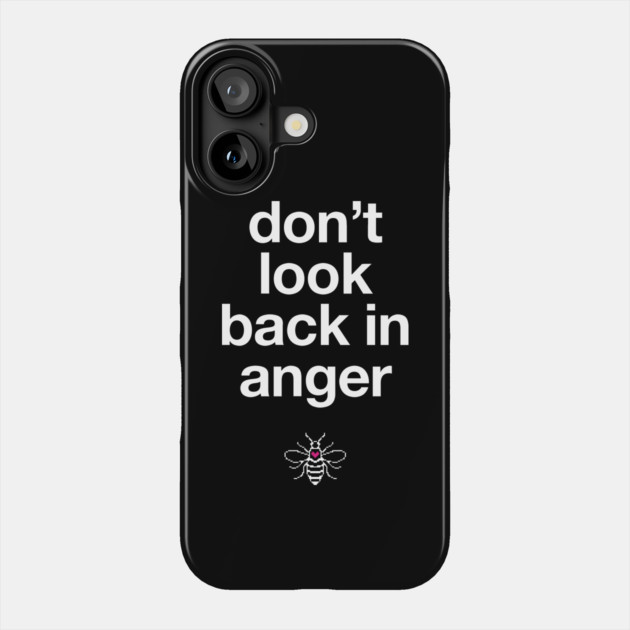 Oasis Don't Look Back In Anger Love Manchester Bee Phone Case by Butter Creative