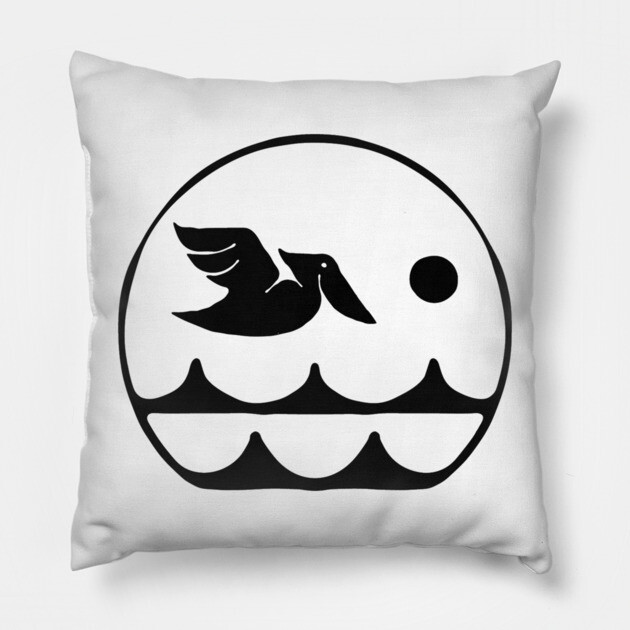 Pelican Circle Pillow by DriftClothing
