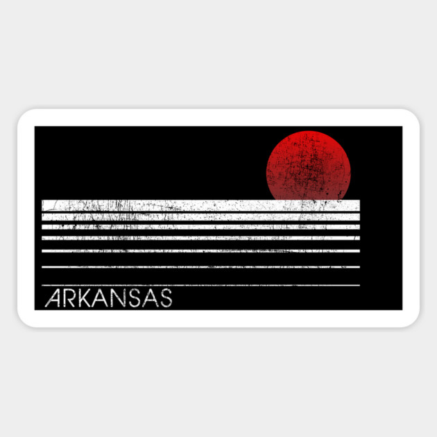 Simple Retro Arkansas Sunset Sticker by rt-shirts