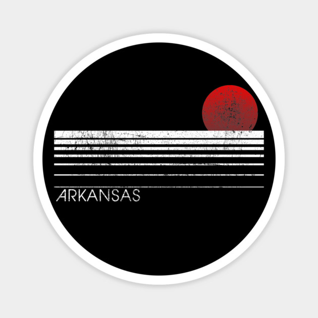 Simple Retro Arkansas Sunset Magnet by rt-shirts