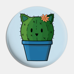 Cute Cattus Cactus in Pot Pin