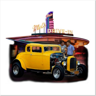Funny American Graffiti  Racing Car Posters and Art