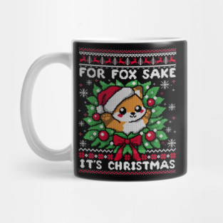 For fox sake ugly christmas sweater Mug
