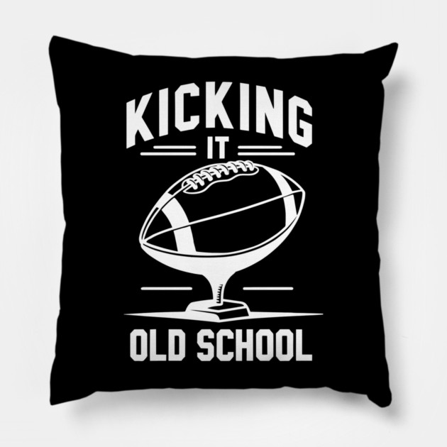 Kicking it Old School Pillow by Frank Ring