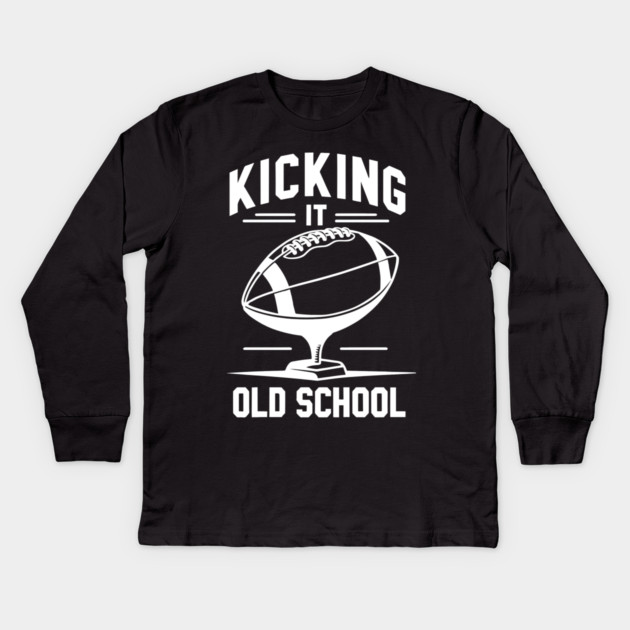 Kicking it Old School Kids Long Sleeve T-Shirt by Frank Ring