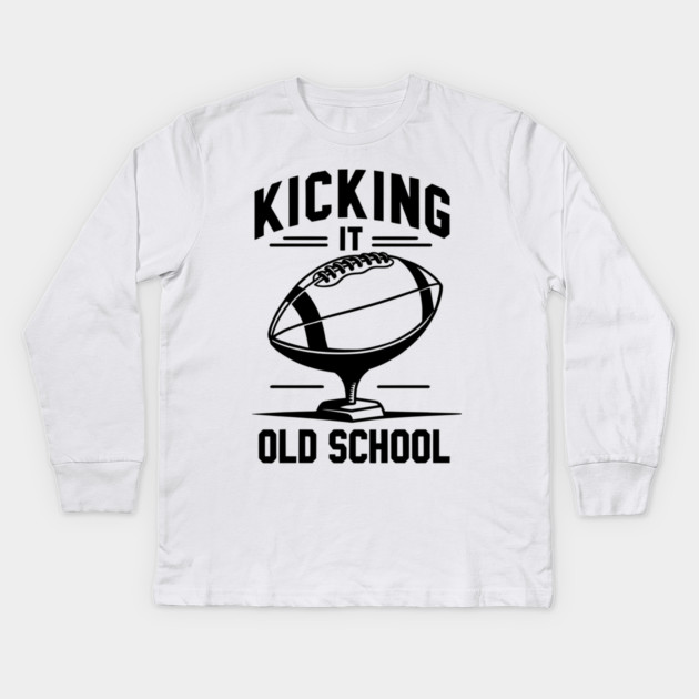 Kicking it Old School Kids Long Sleeve T-Shirt by Frank Ring