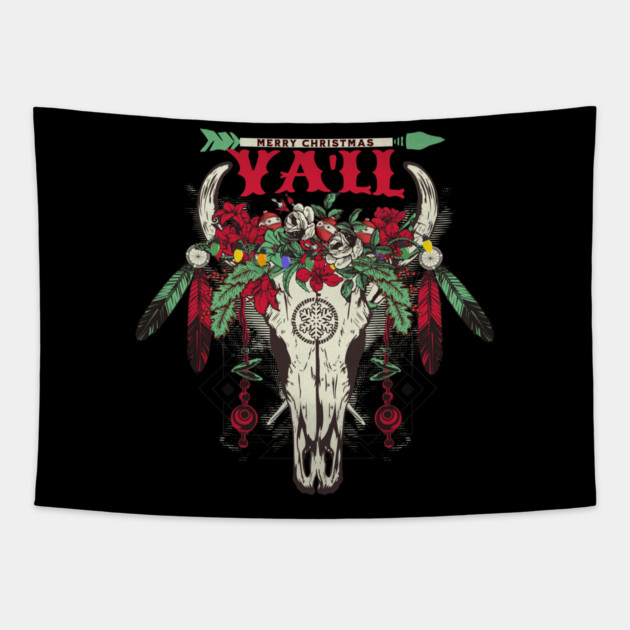 Western Cowboy Christmas Tapestry by HolidayBug