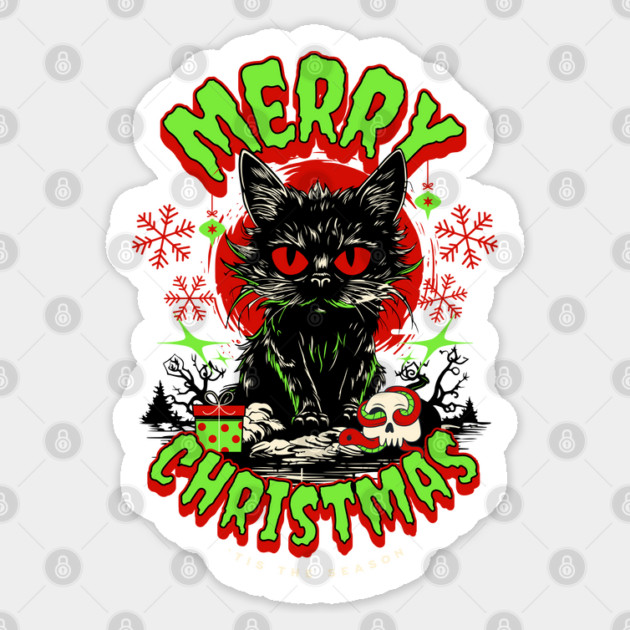 Horror Fan Christmas Greetings Sticker by HolidayBug