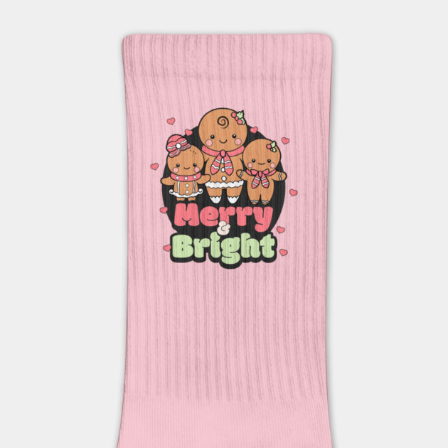 Retro Merry & Bright Gingerbread Man by HolidayBug