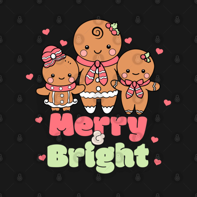 Retro Merry & Bright Gingerbread Man by HolidayBug