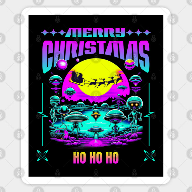 Sci-fi Christmas Aliens Sticker by HolidayBug