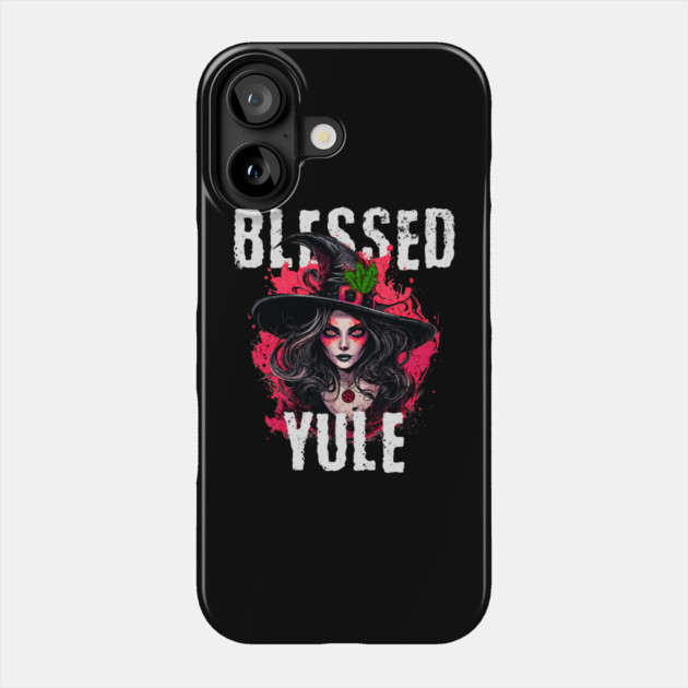 Blessed Yule Witch Phone Case by HolidayBug
