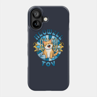Retro Meowzel Tov Cat Hanukah Phone Case